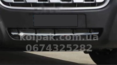 Chrome-plated trim for front bumper Renault Master/Opel Movano/Nissan NV400 2010-, OmsaLine, 6123085 Chrome-plated trim for front bumper Renault Master/Opel Movano/Nissan NV400 2010-, OmsaLine, 6123085 β photo 3