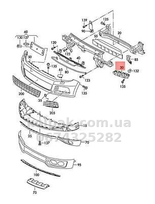 Праве кріплення переднього бампера Volkswagen Touareg 2010-2014, біля крила, AVTM, 7P6807050, 187417932 Праве кріплення переднього бампера Volkswagen Touareg 2010-2014, біля крила, AVTM, 7P6807050, 187417932 — фото 3
