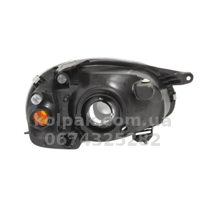 Передня ліва фара Opel Corsa B/Combo 1994-2001, H4 із покажчиком повороту, електричне регулювання, Depo, 442-1102L-LD-EM — фото 2