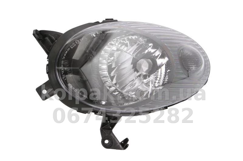 Передня ліва фара Nissan Micra K12 2003-2007, H4, електричне регулювання, чорна рамка, Depo, 215-1194L-LDEM2 Передня ліва фара Nissan Micra K12 2003-2007, H4, електричне регулювання, чорна рамка, Depo, 215-1194L-LDEM2 — фото 1
