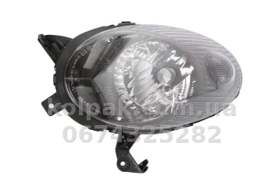 Передня ліва фара Nissan Micra K12 2003-2007, H4, електричне регулювання, чорна рамка, Depo, 215-1194L-LDEM2