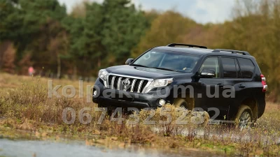 Рейлінги HAVOC Toyota Land Cruiser Prado 150 2013–2018, чорні Рейлінги HAVOC Toyota Land Cruiser Prado 150 2013–2018, чорні — фото 2