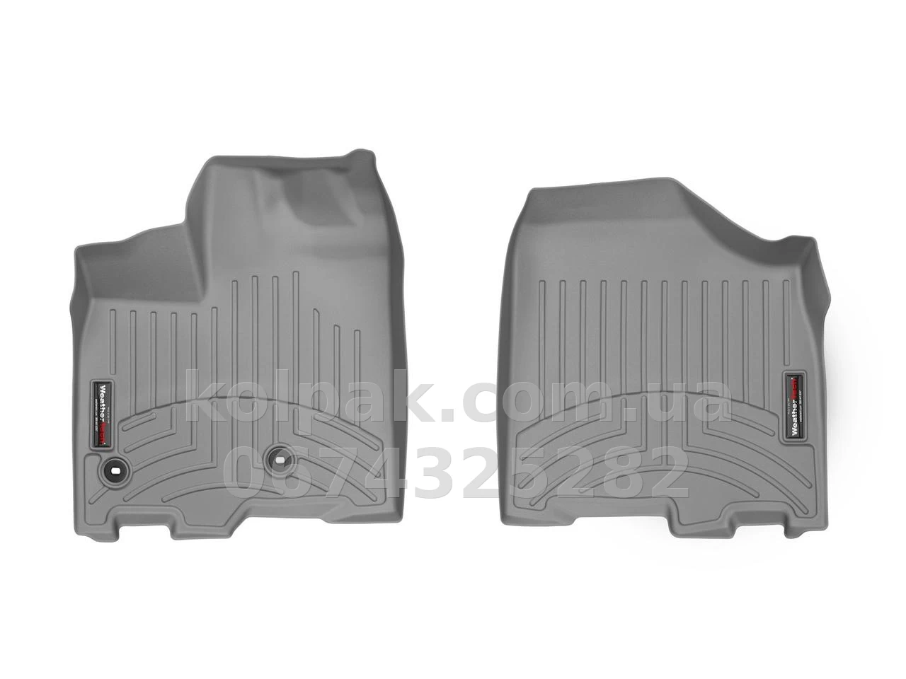 Floor mats for Toyota Sienna 2013-, with raised edges, front, grey, Weathertech 464751 Floor mats for Toyota Sienna 2013-, with raised edges, front, grey, Weathertech 464751 β photo 1