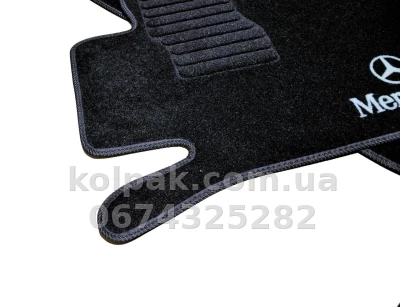 Ворсові килимки в салон Mercedes-Benz E-Class W210 1995-2002, задній привід, чорні, 5 шт., AVTM BLCCR1341 Ворсові килимки в салон Mercedes-Benz E-Class W210 1995-2002, задній привід, чорні, 5 шт., AVTM BLCCR1341 — фото 5