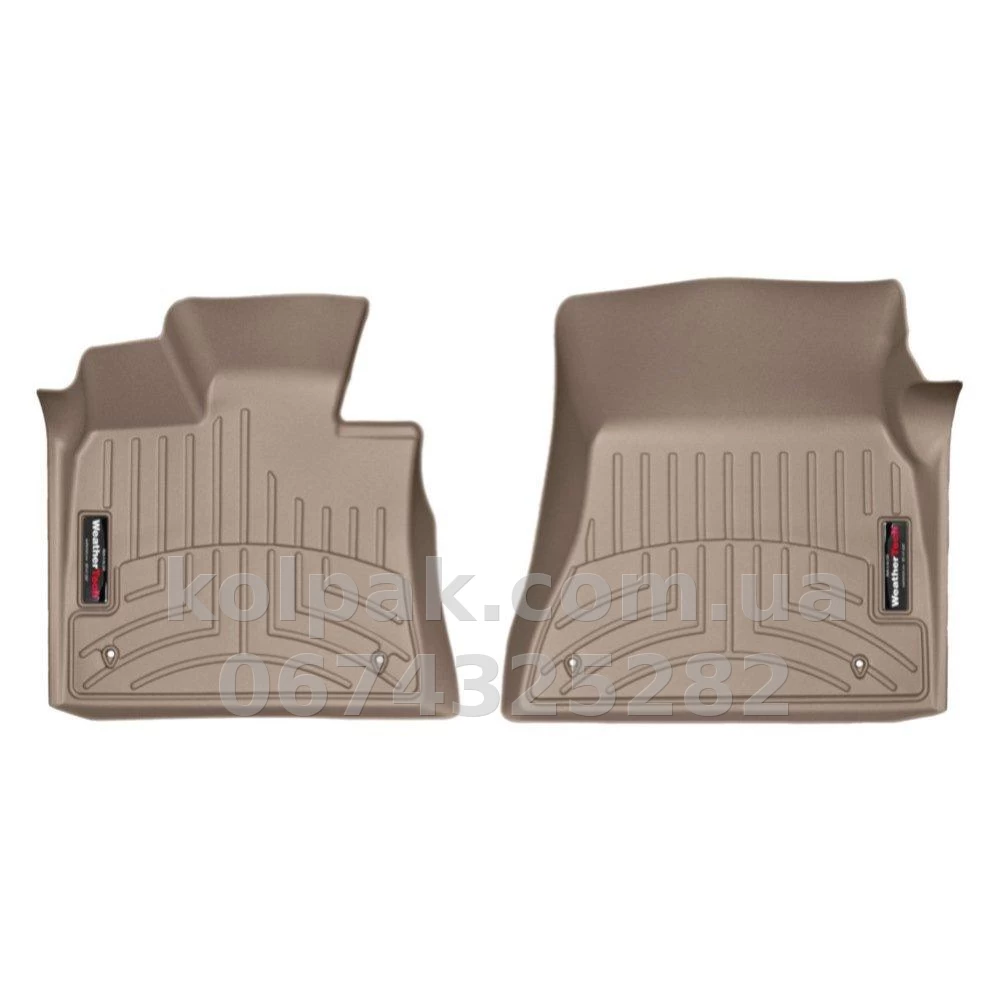 Floor mats for BMW X5/X6 2014-, with raised edges, front, beige, Weathertech 455591 Floor mats for BMW X5/X6 2014-, with raised edges, front, beige, Weathertech 455591 β photo 1