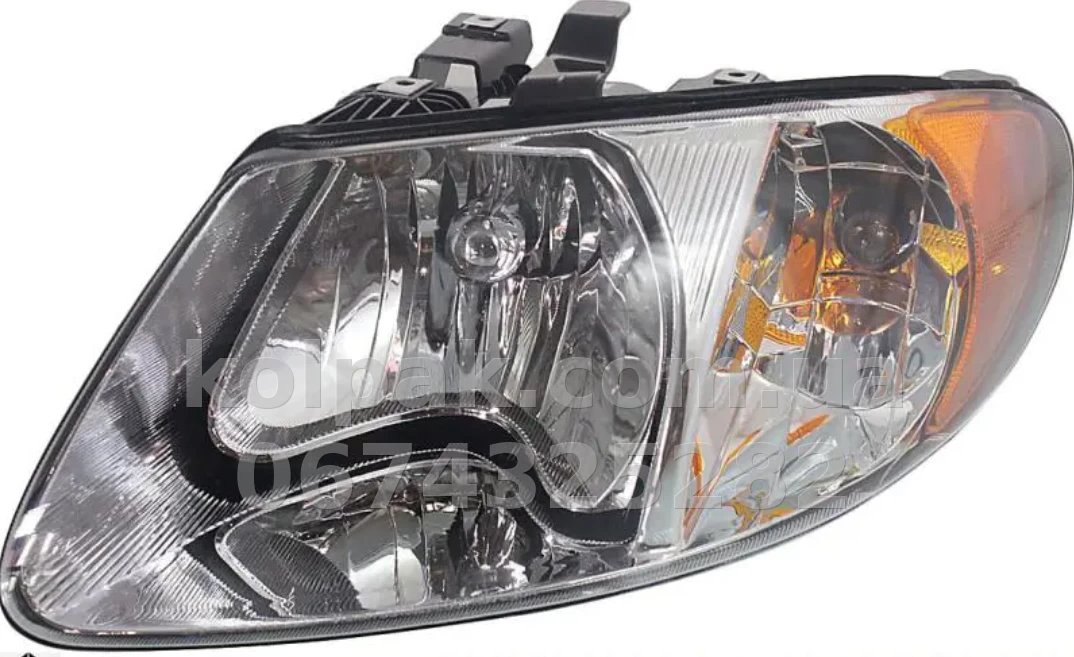 Front right headlight Dodge Grand Caravan 2011-, manual adjustment, chrome, Depo, A331185RAS Front right headlight Dodge Grand Caravan 2011-, manual adjustment, chrome, Depo, A331185RAS β photo 1