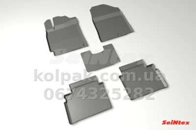 Килимки в салон Hyundai Elantra 2016-, гумові, 5 шт., Seintex, 87856