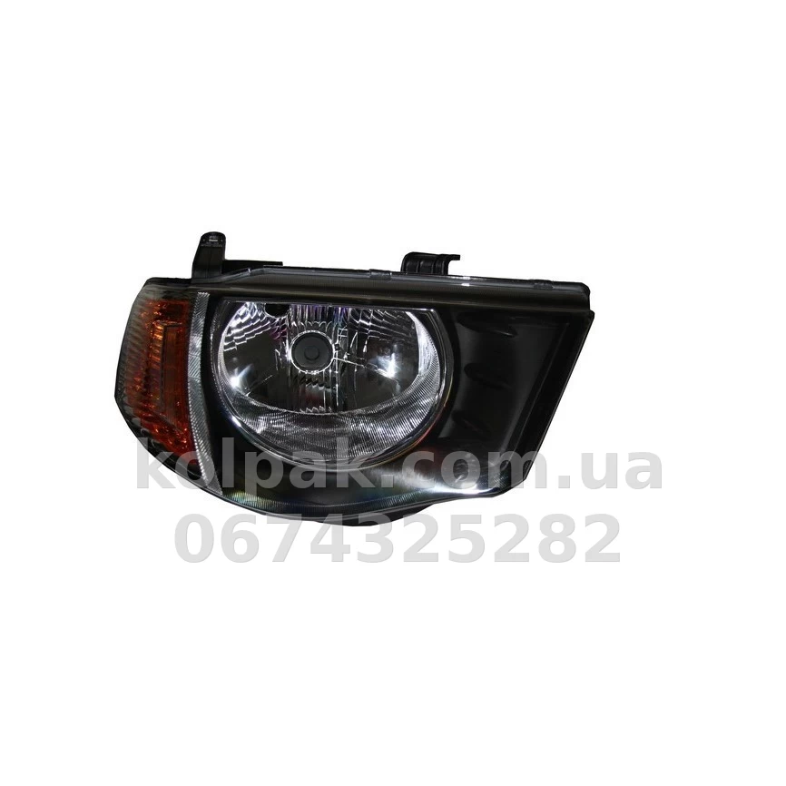 Front right headlight Mitsubishi L200 2006-2015, H4, with amber turn indicator, electric adjustment, Depo, 214-1180R-LD-EM Front right headlight Mitsubishi L200 2006-2015, H4, with amber turn indicator, electric adjustment, Depo, 214-1180R-LD-EM β photo 1