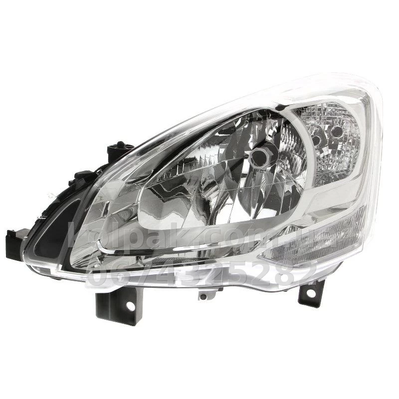 Передня ліва фара Citroen Berlingo/Peugeot Partner 2008-2011, H4, електричне регулювання, із моторчиком, Depo, 552-1129LMLD-EM Передня ліва фара Citroen Berlingo/Peugeot Partner 2008-2011, H4, електричне регулювання, із моторчиком, Depo, 552-1129LMLD-EM — фото 1