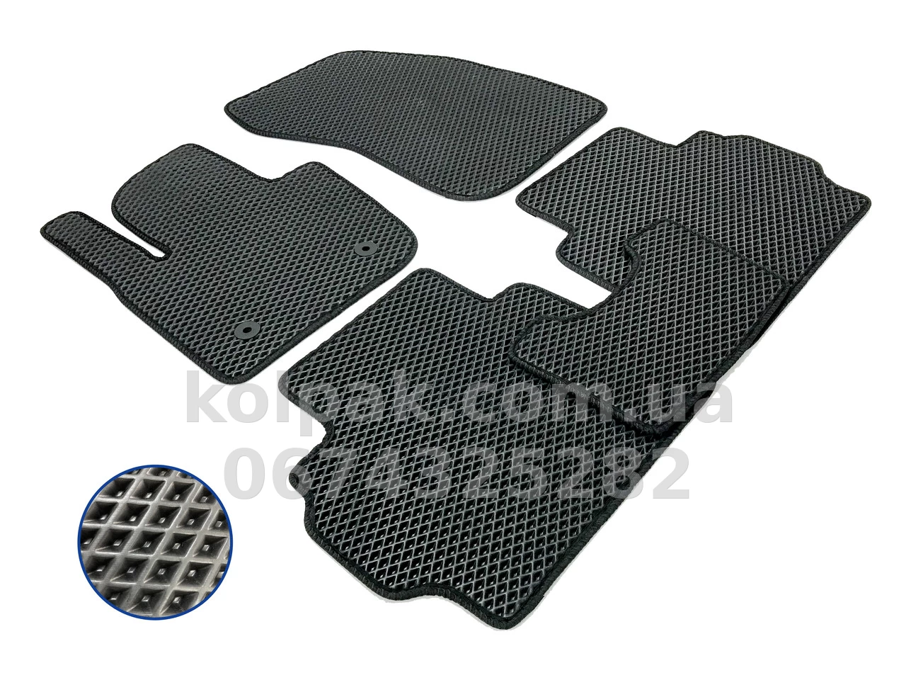 Килимки в салон Ford Mondeo/Fusion 2014-, EVA, чорні, 5 шт., AVTM BLCEV1162 Килимки в салон Ford Mondeo/Fusion 2014-, EVA, чорні, 5 шт., AVTM BLCEV1162 — фото 1