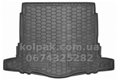 Поліуретановий килимок у багажник Nissan X-Trail 2017-, із докаткою, 111678 Avto-Gumm