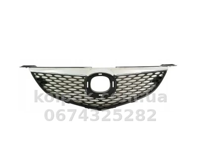 Решітка радіатора Mazda 3 SD 2003-2006, з накладкою, хромована, AVTM, 183476993