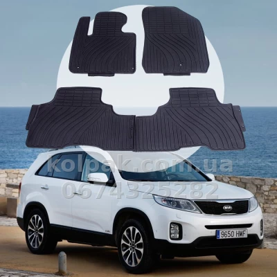 Оригінальні гумові килимки в салон Kia Sorento з 2012 по 2015 HAVOC, повний комплект Оригінальні гумові килимки в салон Kia Sorento з 2012 по 2015 HAVOC, повний комплект — фото 2