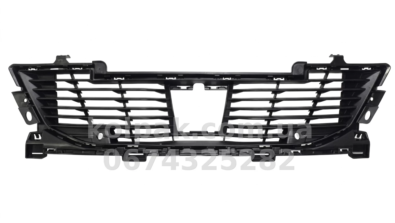 Bumper grille Peugeot 2008 2019-2023 centre, black AVTM 185445919 Bumper grille Peugeot 2008 2019-2023 centre, black AVTM 185445919 β photo 1