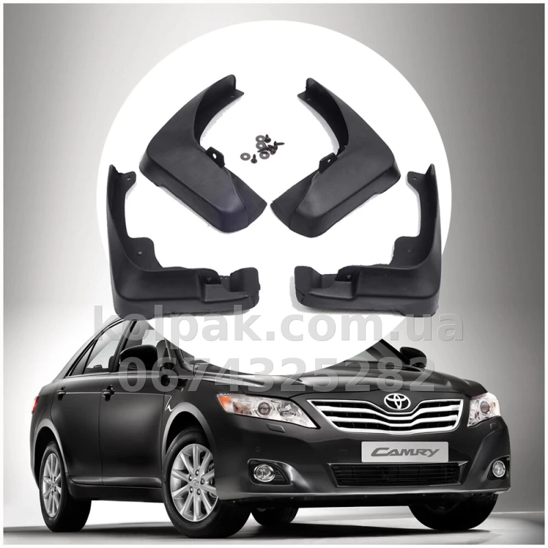 Модельні бризковики на Toyota Camry V40 2006–2011 HAVOC повний комплект + комплект кріплень