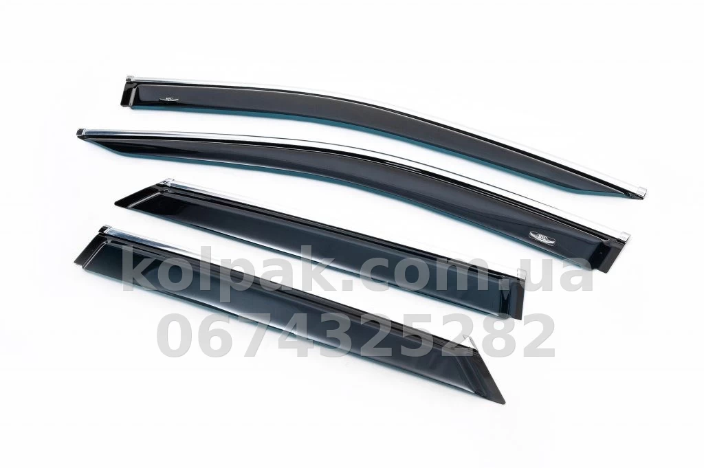 Window wind deflectors for (with chrome moulding) Lexus RX 300/350/400 Long 2015- HIC LE25-M Window wind deflectors for (with chrome moulding) Lexus RX 300/350/400 Long 2015- HIC LE25-M β photo 1