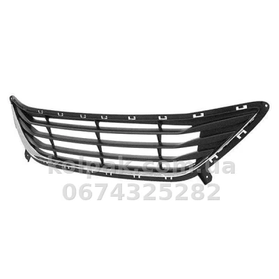Решітка бампера Hyundai Elantra 2011-2014, середня, із хромованим молдингом, AVTM, 865603Y000, 3228 910