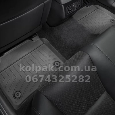 Килимки в салон Lexus LS 2013-2017 Short, з бортиком, задні, чорні, Weathertech 445142 — фото 2