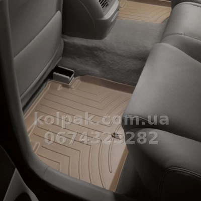 Floor mats for Lexus GS 2006-2012, with raised edges, rear, beige, Weathertech 452052 — photo 2