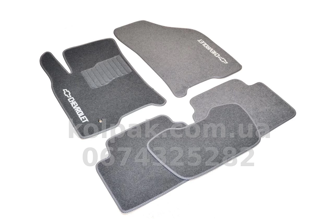 Carpet floor mats for Chevrolet Lacetti 2002-, grey, 5 pcs, AVTM GRCR1085 Carpet floor mats for Chevrolet Lacetti 2002-, grey, 5 pcs, AVTM GRCR1085 β photo 1