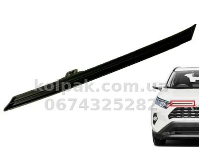 Правий молдинг переднього бампера Toyota Rav4 2018-, крім Adventure, чорний, AVTM, 531230R050, 187066916 Правий молдинг переднього бампера Toyota Rav4 2018-, крім Adventure, чорний, AVTM, 531230R050, 187066916