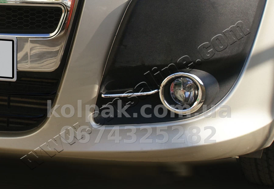 Chrome fog light surrounds (4 pcs) Fiat Doblo 2010-, OmsaLine, 2524103 Chrome fog light surrounds (4 pcs) Fiat Doblo 2010-, OmsaLine, 2524103 β photo 1