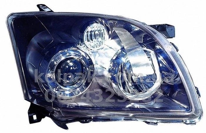 Передня права фара Toyota Avensis 2006-2008 H7/H1, електричне регулювання, чорна рамка, Depo, 212-11L1R-LDEM7 Передня права фара Toyota Avensis 2006-2008 H7/H1, електричне регулювання, чорна рамка, Depo, 212-11L1R-LDEM7 — фото 1