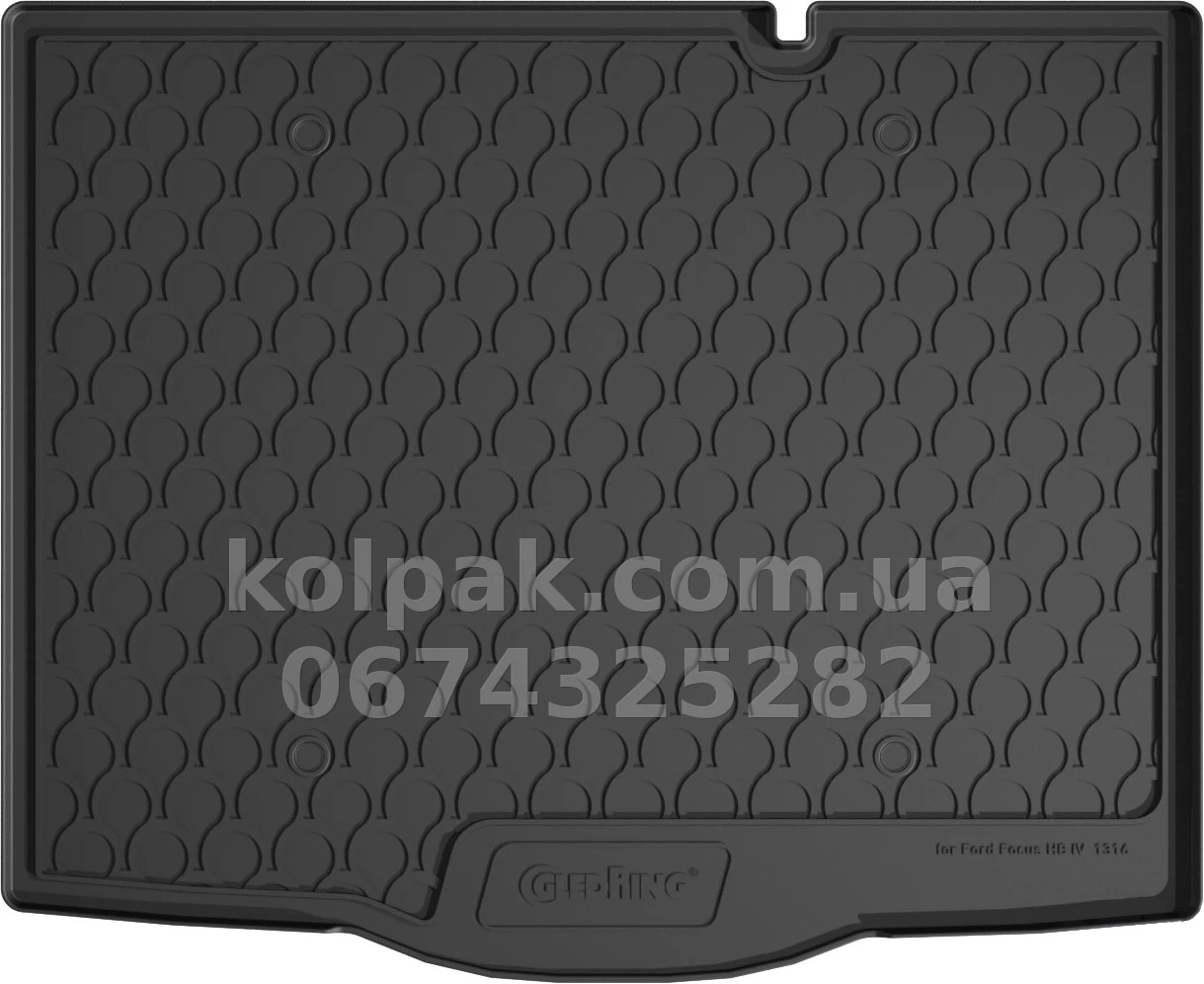 Килимок у багажник Ford Focus HB 2018-, нижній рівень, із докаткою, GledRing GR 1316 Килимок у багажник Ford Focus HB 2018-, нижній рівень, із докаткою, GledRing GR 1316 — фото 1