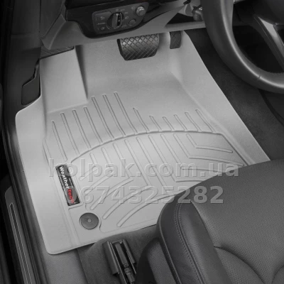 Floor mats for Audi Q7 2016-/Q8 2018-, with raised edges, front, grey, Weathertech 468871 — photo 2