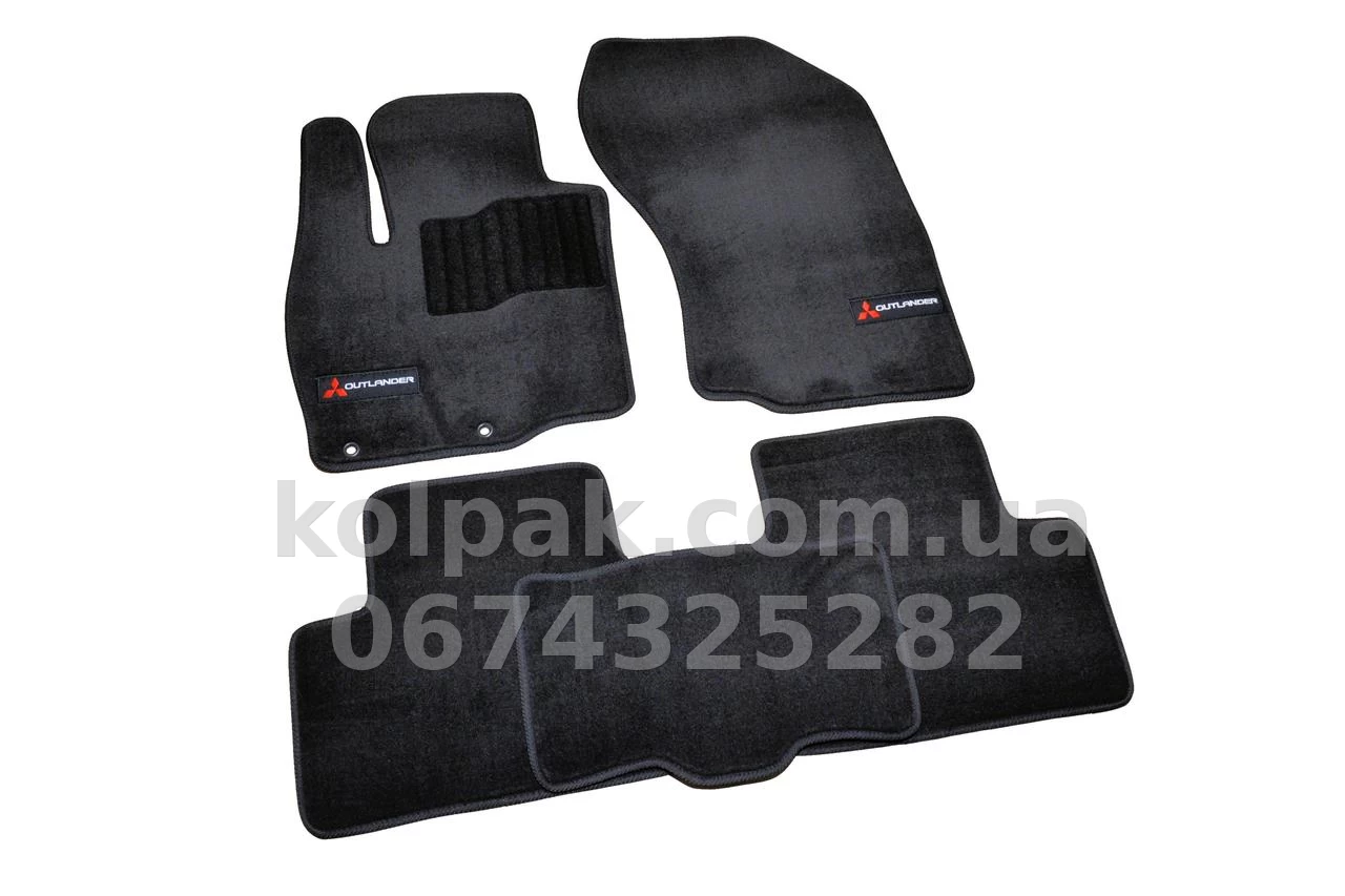 Carpet floor mats for Mitsubishi Outlander/Eclipse Cross 2012-, Premium, black, AVTM BLCLX1397 Carpet floor mats for Mitsubishi Outlander/Eclipse Cross 2012-, Premium, black, AVTM BLCLX1397 β photo 1