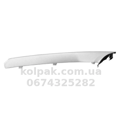 Лівий молдинг решітки бампера BMW 5-Series F10/F11 2013-2016, п/тум., крім X-Drive, світлий металік, AVTM, 51117331765, 181420925