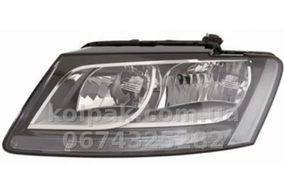 Передня ліва фара Audi Q5 2008-2012, електричне регулювання, із коректором, без ламп (H7*2/PH24WY/P13W*2) біла вставка, Depo, 4461126LMLDEM2 Передня ліва фара Audi Q5 2008-2012, електричне регулювання, із коректором, без ламп (H7*2/PH24WY/P13W*2) біла вставка, Depo, 4461126LMLDEM2 — фото 2