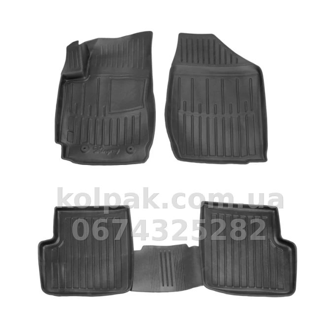 Polyurethane floor mats for Toyota Corolla E120 2000-2006 with raised edges, 4 pcs Stingray 5022534 Polyurethane floor mats for Toyota Corolla E120 2000-2006 with raised edges, 4 pcs Stingray 5022534 β photo 1