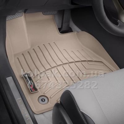 Килимки в салон Lexus RX 2016-, з бортиком, передні, бежеві, Weathertech 458861 — фото 2