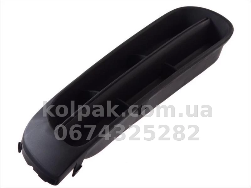 Ліва решітка бампера Skoda Fabia/Roomster 2007-2010, крім RS, без отвору для протитуманної фари, AVTM, 5J08073679B9, 6408 913 Ліва решітка бампера Skoda Fabia/Roomster 2007-2010, крім RS, без отвору для протитуманної фари, AVTM, 5J08073679B9, 6408 913 — фото 1