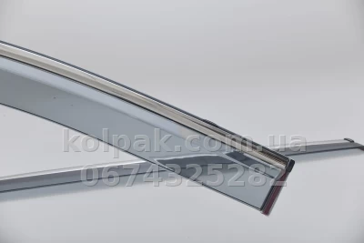 Owiewki szyb do Toyota Rav4 2019–2023 HAVOC — z chromowaną listwą — zdjęcie 5