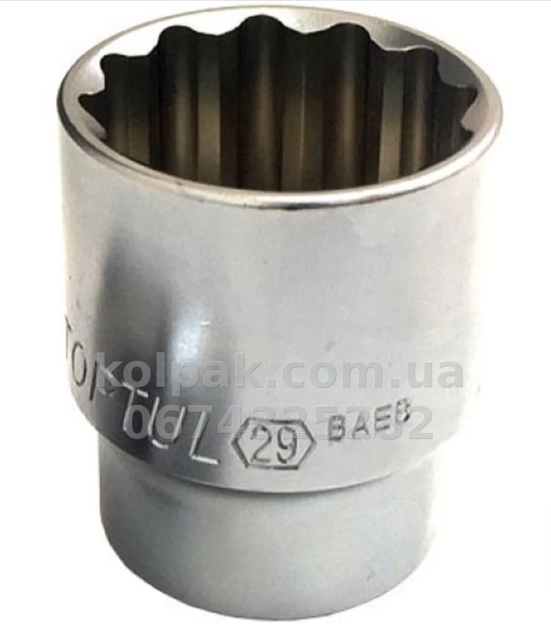 Socket 1/2" 24 mm 12-point TOPTUL BAEB1624 Socket 1/2" 24 mm 12-point TOPTUL BAEB1624 β photo 1