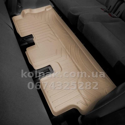 Килимки в салон Mercedes-Benz GLE-Class V167 2019-, 3 ряд, з бортиком, задні, бежеві, Weathertech 4515333 — фото 2