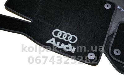 Ворсові килимки в салон Audi A6 С6 2006-2011, чорні, 5 шт., AVTM BLCCR1023 — фото 8
