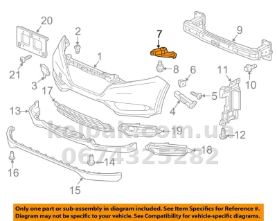 Left front bumper mounting bracket Honda HR-V 2015-2018, next to the headlight, AVTM, 71190T7A000, 183043933 Left front bumper mounting bracket Honda HR-V 2015-2018, next to the headlight, AVTM, 71190T7A000, 183043933 β photo 2