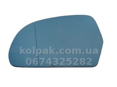 Лівий вкладиш дзеркала Skoda Octavia A5 2008-2012/Superb 2008-2015, асферичний, із підігрівом, блакитне скло, AVTM, 1Z0857521, 186471577
