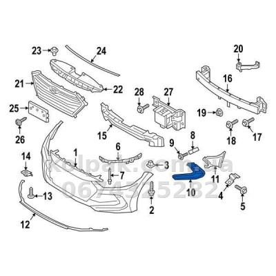 Kratka zderzaka prawa Hyundai Elantra 2016-2018, bez otworu na światło przeciwmgielne, czarny połysk, AVTM, 86564F3000, 183252912 Kratka zderzaka prawa Hyundai Elantra 2016-2018, bez otworu na światło przeciwmgielne, czarny połysk, AVTM, 86564F3000, 183252912 — zdjęcie 2