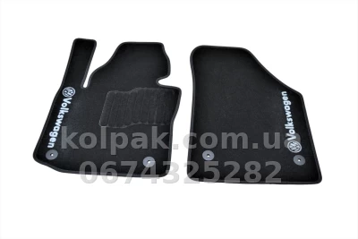 Ворсові килимки в салон Volkswagen Touran 2003-2010, 5 місць, чорні, 5 шт., AVTM BLCCR1685 — фото 7