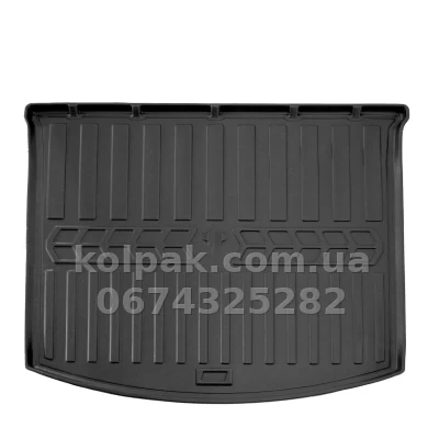 Поліуретановий килимок у багажник Fiat Doblo 2010-/Opel Combo D 2011-2018, 5 місць, коротка база, з бортиком, Stingray 6006021