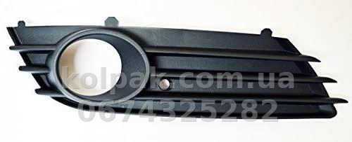 Right bumper grille Opel Astra H 2004-2007, with fog light opening, AVTM, 13126030, 5206 998 Right bumper grille Opel Astra H 2004-2007, with fog light opening, AVTM, 13126030, 5206 998 β photo 1