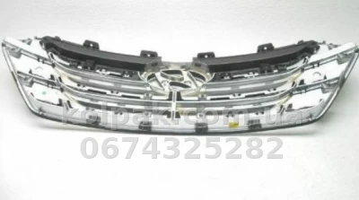 Решітка радіатора Hyundai Santa Fe 3 2012-2016, хромована/чорна, AVTM, 183237991 — фото 2