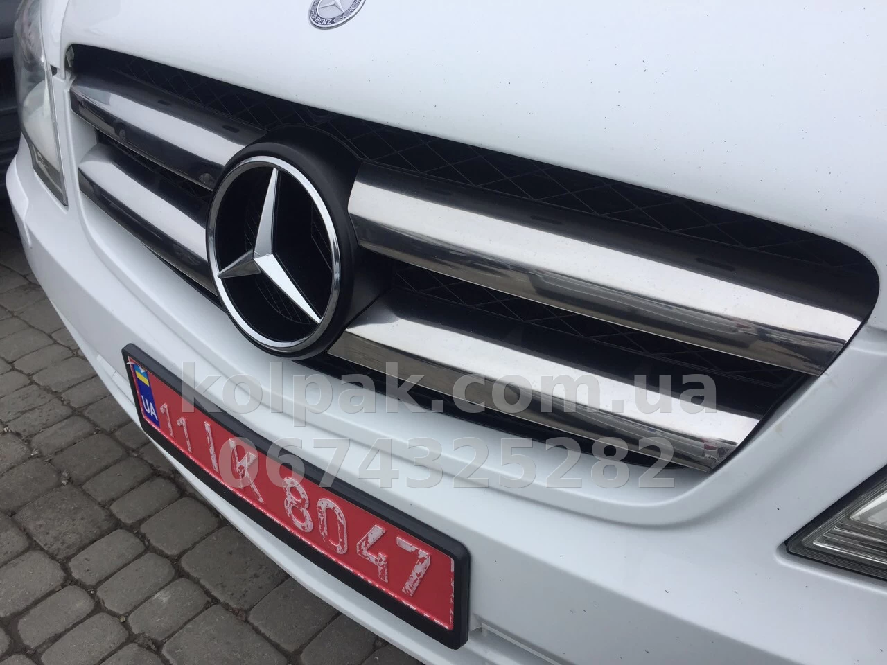 Chrome radiator grille trims (4 pcs) Mercedes-Benz Vito W639 2010-2014, Carmos, 6455722 Chrome radiator grille trims (4 pcs) Mercedes-Benz Vito W639 2010-2014, Carmos, 6455722 β photo 1