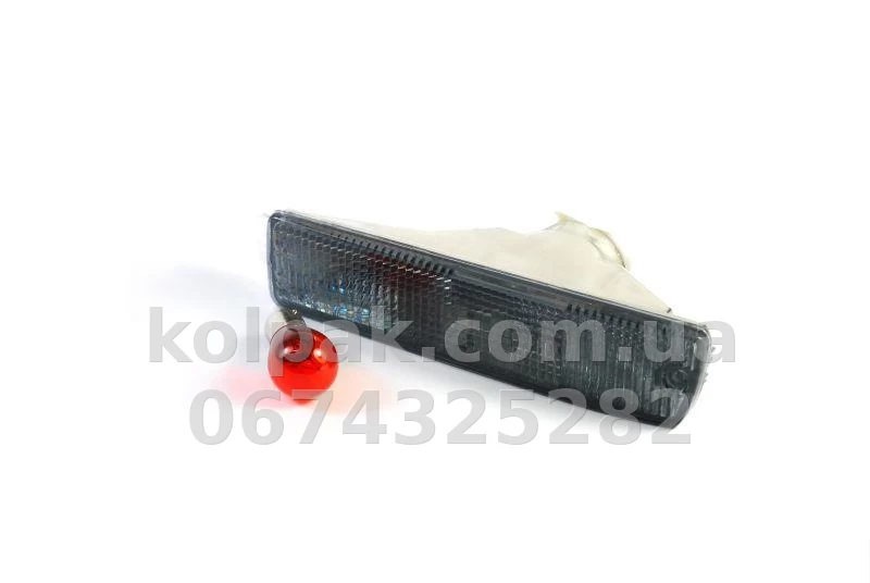 Лівий покажчик повороту Volkswagen Golf 2 1989-1991/Jetta 2 1990-1992, у бампері, димчастий, Depo, 441-1607L-B-VS Лівий покажчик повороту Volkswagen Golf 2 1989-1991/Jetta 2 1990-1992, у бампері, димчастий, Depo, 441-1607L-B-VS — фото 1