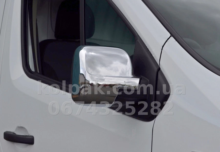 Chrome mirror covers (2 pcs) Opel Vivaro / Renault Trafic / Fiat Scudo 2015-, Carmos, 6457685 Chrome mirror covers (2 pcs) Opel Vivaro / Renault Trafic / Fiat Scudo 2015-, Carmos, 6457685 β photo 1