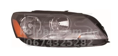 Передня права фара Volkswagen Passat B7 2011-2015 USA, механічне регулювання, без ламп (H7/H7/WY21W/W21W/W5W) Depo 3411131RAS2 Передня права фара Volkswagen Passat B7 2011-2015 USA, механічне регулювання, без ламп (H7/H7/WY21W/W21W/W5W) Depo 3411131RAS2